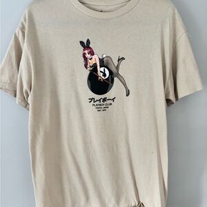 PLAYBOY Beige Graphic Tee - Short Sleeve
